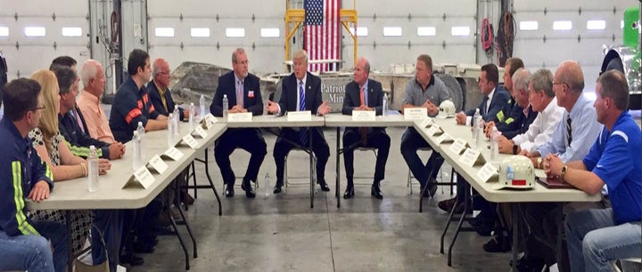 Donald Trump meets with coal miners and leaders from the Virginia coal industry.