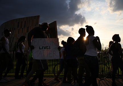 #BlackLivesMatter protesters take to the streets of downtown Atlanta.