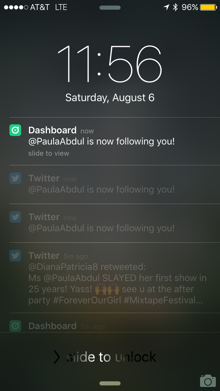 Paula Abdul followed me on Twitter and stuff. We'll 'prolly get married one day. <a href="https://twitter.com/paulaabdul" tar