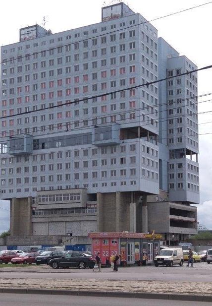 The unfinished abandoned “Monster” Soviet office tower is a grim reminder of the destruction of the historic past
