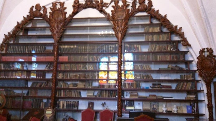 The Cathedral library miraculously survived the bombings