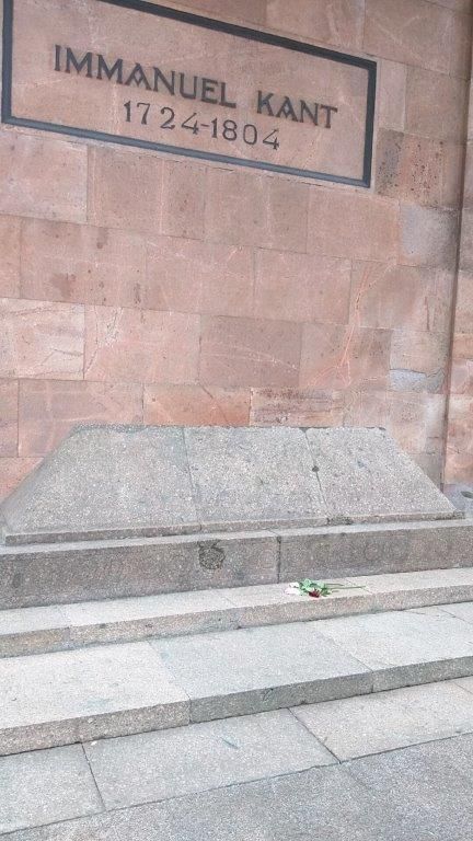 The tomb of the philosopher Immanuel Kant lies beside the cathedral.