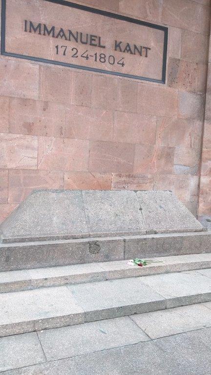 The tomb of the philosopher Immanuel Kant lies beside the cathedral.