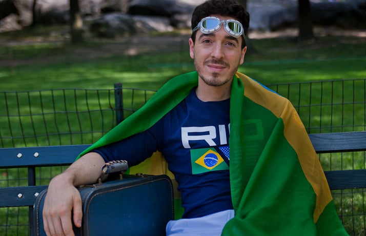 Gustavo Pace performs in "Naked Brazilian" as part of the New York International Fringe Festival.