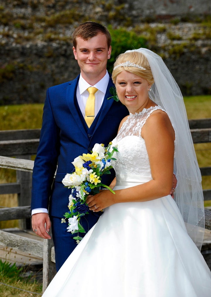 Natalie and John on their special day.