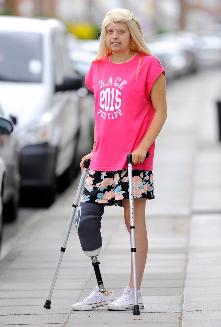 Natalie participated in the Race for Life last year on crutches.