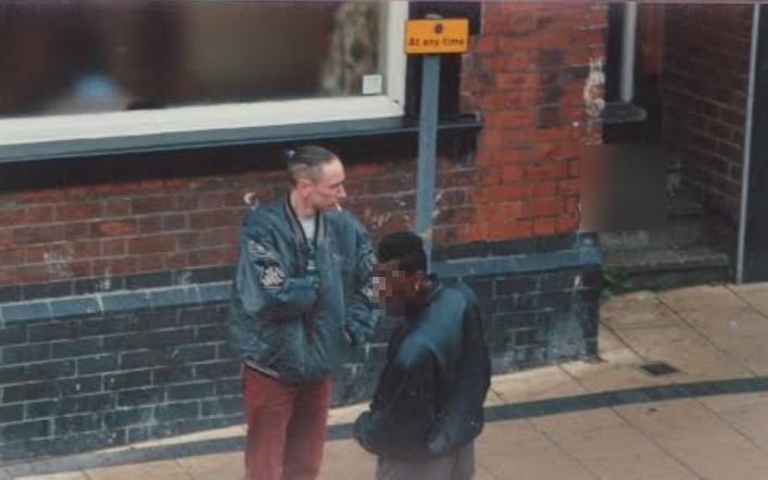 A police surveillance photo of Neil Woods while undercover in Derby, around 1996