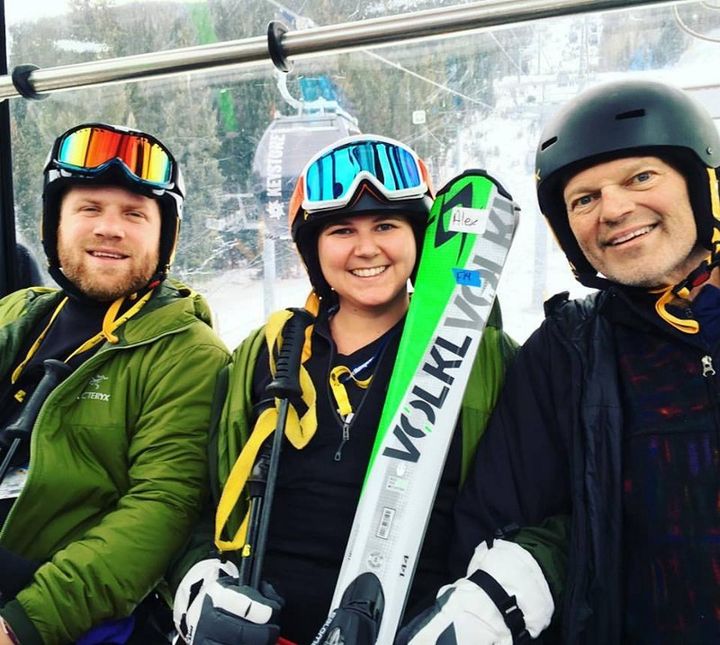 Alexandra, her husband and her father in Colorado for Thanksgiving.