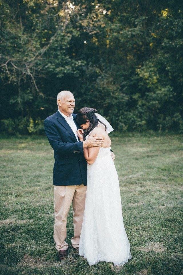 Alexandra & her father on her wedding day, two months after his diagnosis.