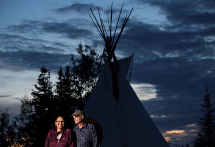 Sophia and Rabliauskas, at Poplar River, Manitoba.