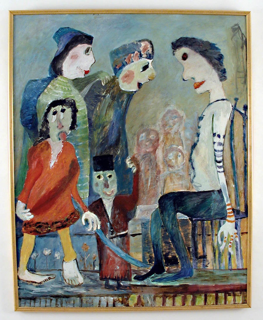 Family Kangaroo Court, 1986 Oil/canvas