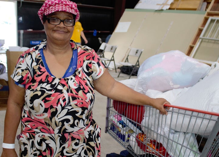 Ellen Anderson, at Celtic Studios on Mayfair Drive in Baton Rouge, a temporary shelter.