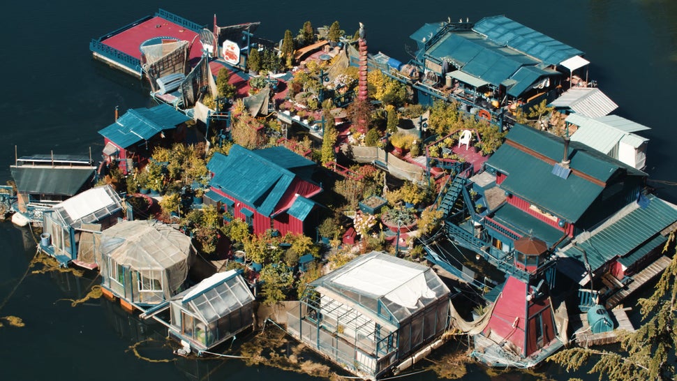 Artists Catherine King and Wayne Adams built Freedom Cove, their whimsical island home off the coast of Canada's Vancouv
