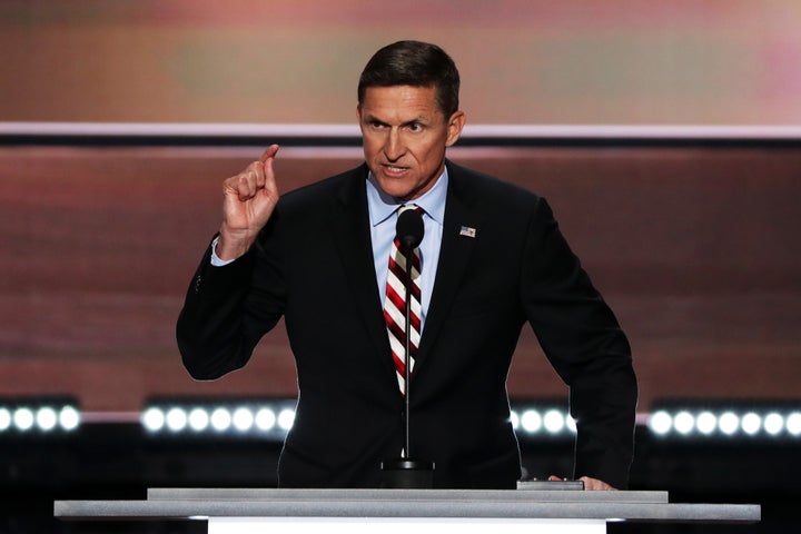 Ret. Lt. Gen. Michael Flynn, pictured speaking at the Republican National Convention, is one of the few former national security officials to support Donald Trump's presidential bid.