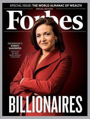 Forbes has ranked Sandberg as one of the ten most powerful women in the world.