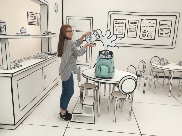 Amelia Conway on the set of Target's back-to-school campaign