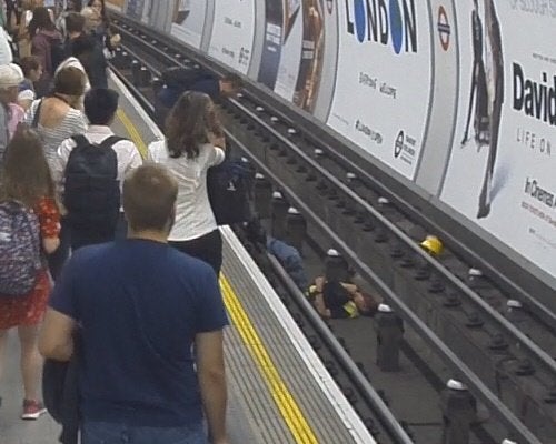 Luckily a quick-thinking commuter rushed to his aide as fellow passengers alerted the station controllers 