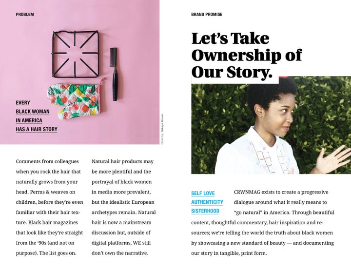 The layout and design of CRWN is chic, minimalistic and clean.