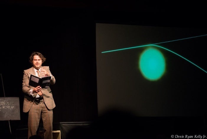 Photo taken during an eclipse showing the how light is bent