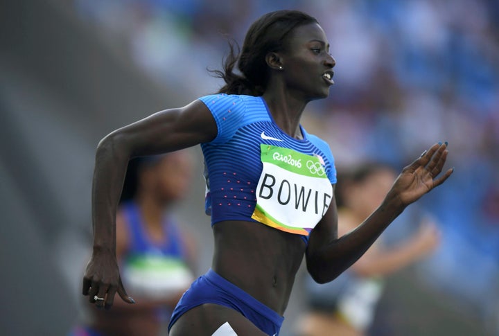 Tori Bowie could only place third during the 200m final.