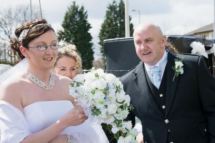 Nicola was chuffed her dad Andy recovered in time for her wedding day.
