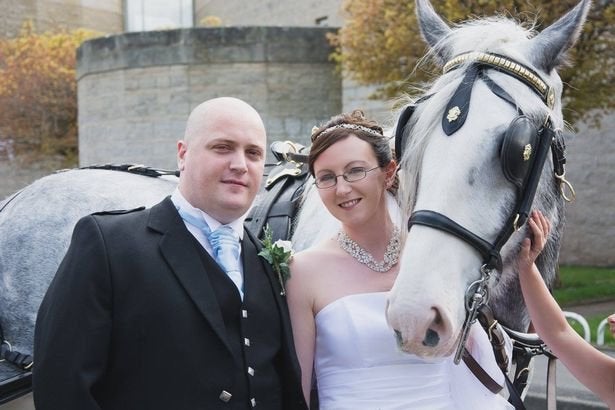 Nicola and William on their wedding day.