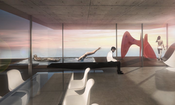 Meis Architects' design for a new, ultramodern lounging area.