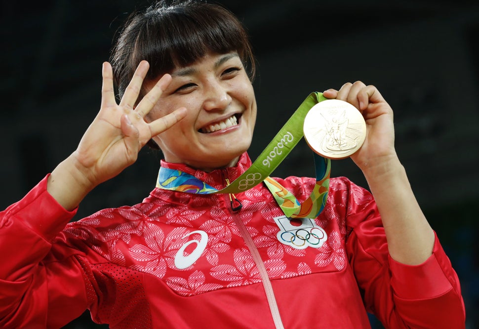 Kaori Icho. became the first woman to win four straight Olympic gold medals...