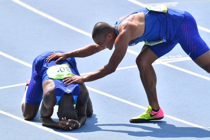 Clement, congratulated by Ashton Eaton, said, "This is something I wanted with all my heart."