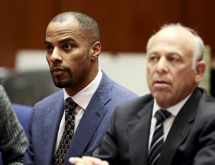 Darren Sharper in a 2015 court appearance. He was sentenced to 18 years in federal prison.