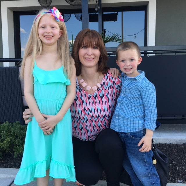 Amelia Sholty with her mom Maria Sholty and brother Liam.