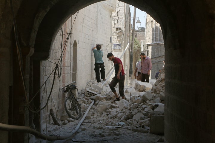 Airstrikes and shelling in and around Aleppo this month killed 422 civilians, including 142 children, according to 