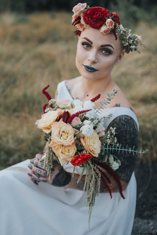 KATA BANKO COUTURE BRIDAL SASH Bald Bride | HuffPost Contributor main image 2