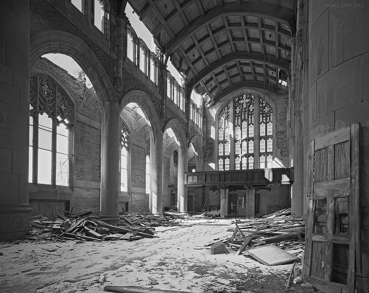 It was his architectural images, especially of abandoned places, and not grand landscapes that caught the eye of the National Park Service. This is Gary City Methodist Church in Gary, Indiana.