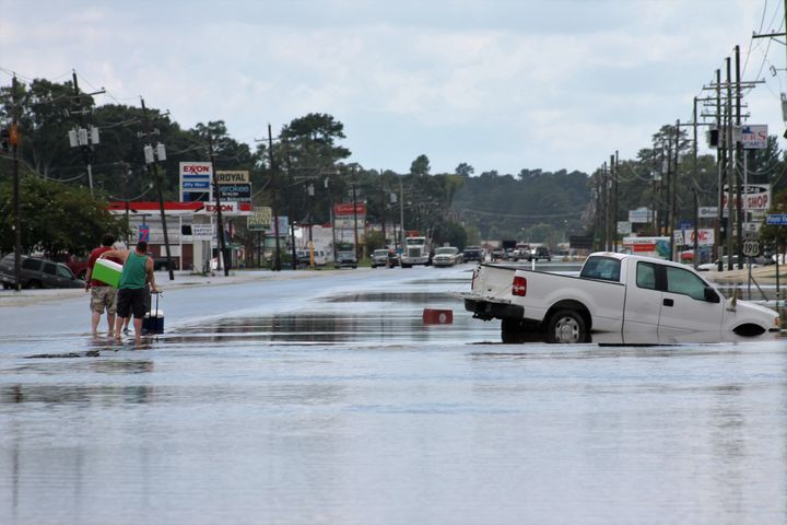 Flooding has wreaked havoc across southern Louisiana, as seen here in a photo of Denham Springs.