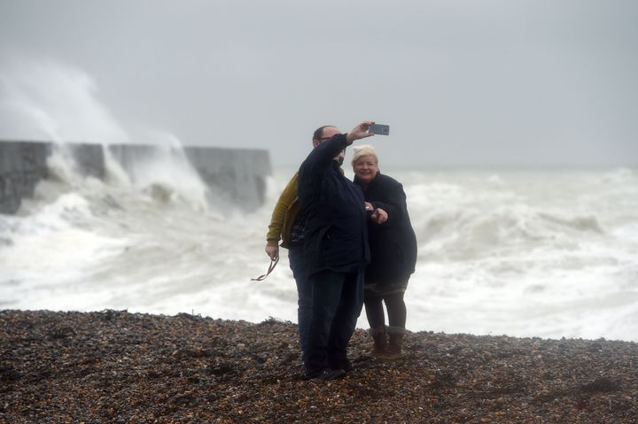 <strong>'Storm selfies' can be dangerous.</strong>