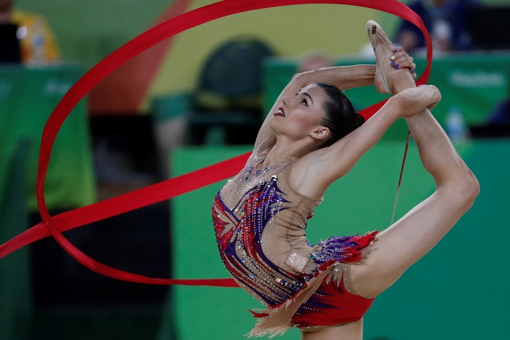 Olympians like Australia's Danielle Prince make rhythmic gymnastics work hard to create routines that appear close to flawless.