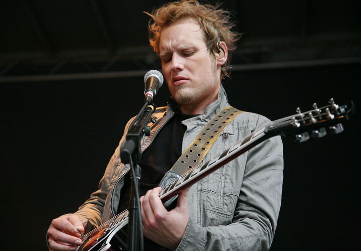 Guitarist Matt Roberts of 3 Doors Down performs on "FOX and Friends" outside of FOX Studios on July 29, 2011 in New York City.