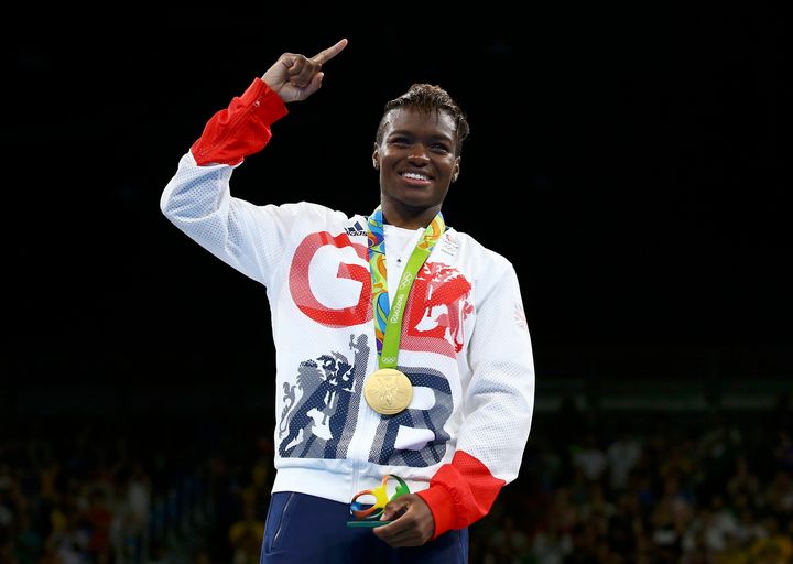 Boxer Nicola Adams with her gold medal.