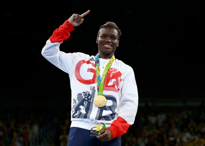 <strong>Boxer Nicola Adams with her gold medal.</strong>