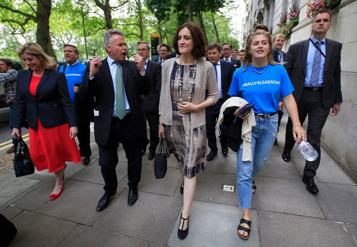 'What do we want? Leadsom for leader. When do we want it? Now'