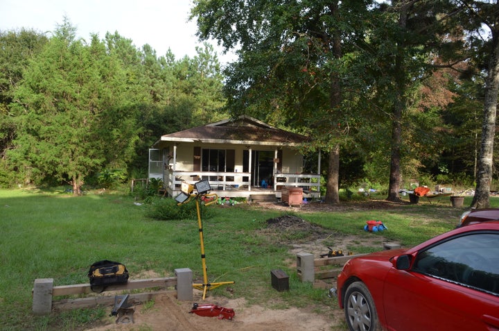 The house where police say a man killed five people, including a pregnant woman.