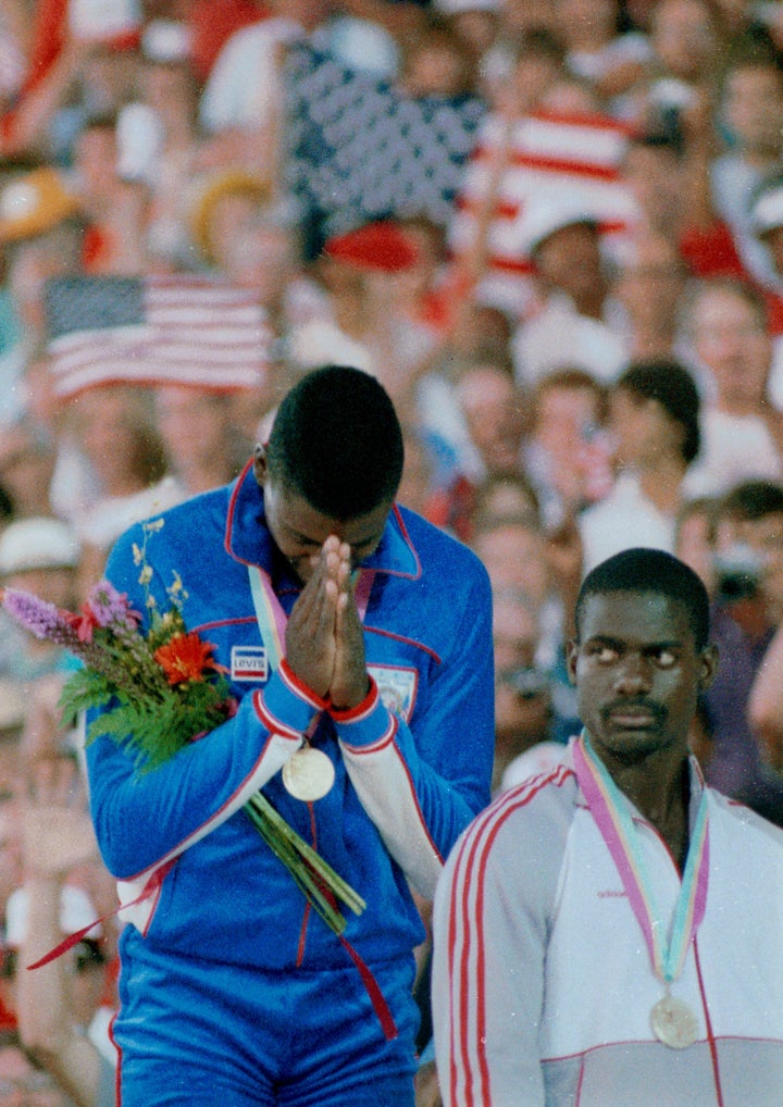 Los Angeles last hosted the Olympics in 1984, when Carl Lewis (pictured with Ben Johnson) won the first of his nine gold medals, in the 100 meters.