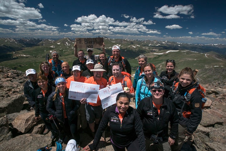 Multiple Myeloma Research Foundation 2017 Mt. Kilimanjaro team summits Mt. Bierstadt July 9th, 2016