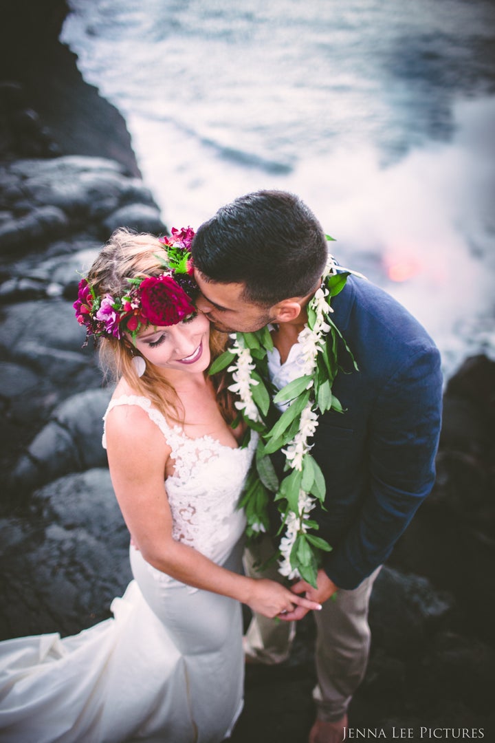 Adventurous Couple Takes Wedding Pics On Volcano With Molten Lava