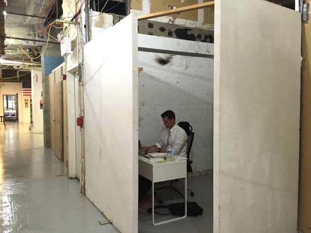 Some of the unfinished office space in Trump Tower that the Trump campaign had been paying $35,000 a...