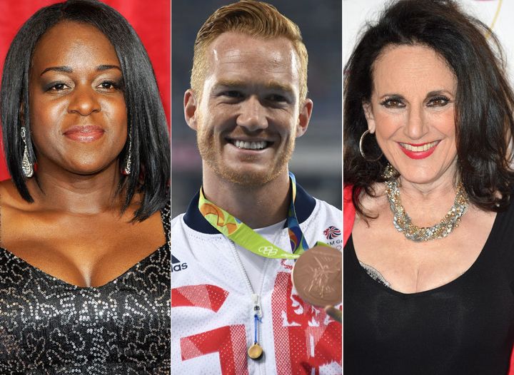 (L-R) Tameka Empson, Greg Rutherford and Leslie Joseph