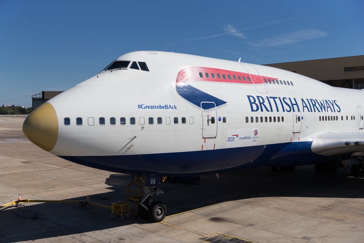 <strong>The gold-nosed British Airways aircraft carrying the Olympic athletes home is named 'victoRIOus' following a public vote.</strong>