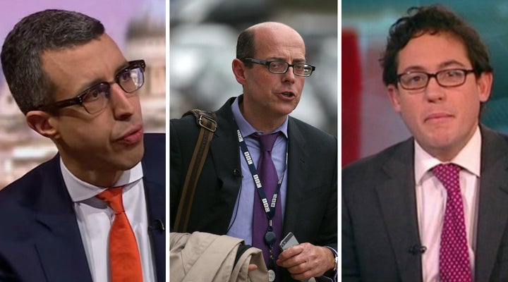 Three men fronting coverage of the gender pay gap on 'Today': Kamal Ahmed, Nick Robinson and Simon Jack