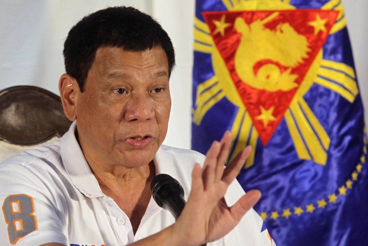 Philippine President Rodrigo Duterte speaks during a news conference in Davao city, southern Philippines August 21, 2016. Picture taken August 21, 2016.